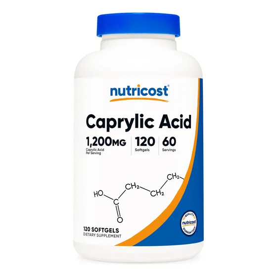 Suplemento Nutricost De Ácido Caprílico 1200 Mg 120 Cápsulas