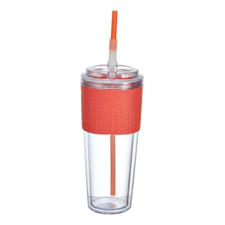 Vaso Tritan Doble Pared Antiderrame 20 Oz Color Coral Vaso Tritan Doble Pared Antiderrame 20 Oz Color Coral