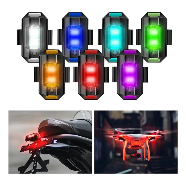 Led Bicicletas Moto Strober Recargables Multifuncion