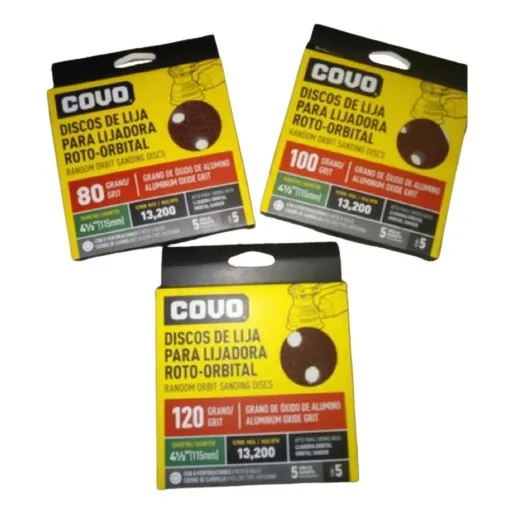 Discos De Lija Para Lijadora Orbital Granos 80 100 120 Covo