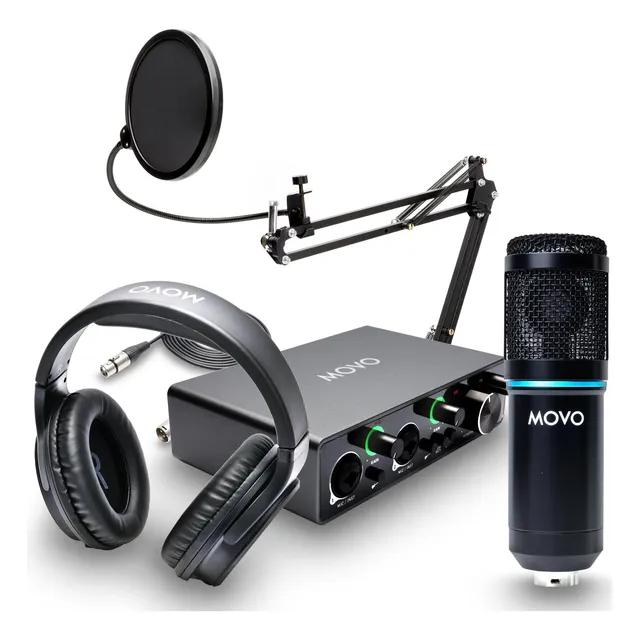 Kit De Micrófono De Condensador Cardioide Universal Movo