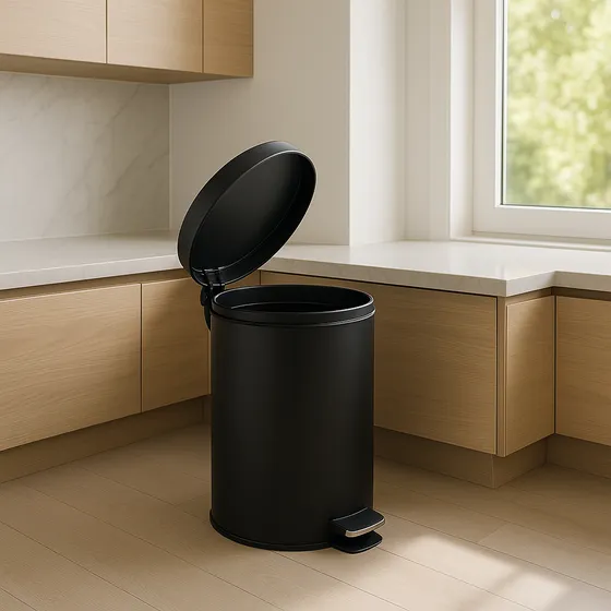 Cesto Tacho De Basura 12 Litros Pedal Y Balde Acero Inox.