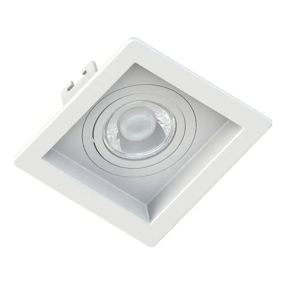 Spot Embutir Par20 Recuado Quadrado Estrutura Branco