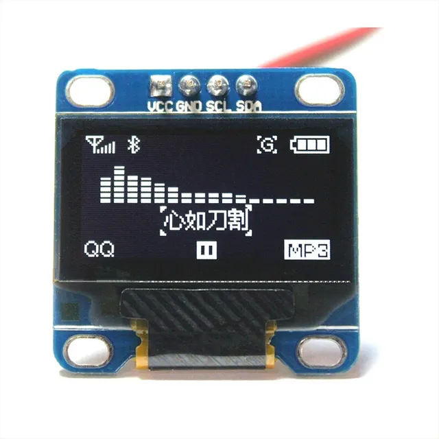 Pantalla Oled Lcd Letras Blancas Resolución 128x64 0.96'
