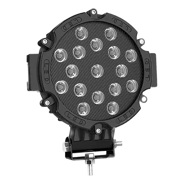 Faro Led Redondo 7 Pulgadas 17 Led 51w Camioneta 4x4 1pc
