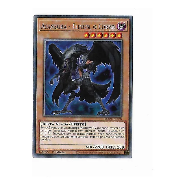 Yu-gi-oh Asanegra - Elphin, O Corvo - Raro Frete Incluso