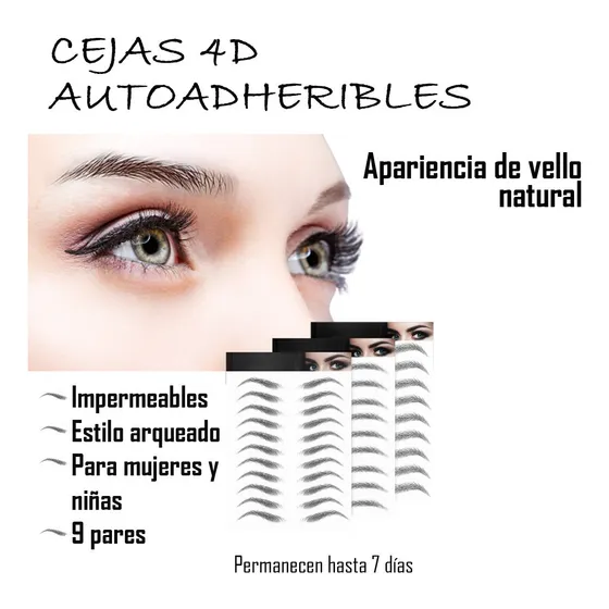 Cejas Autoadheribles 4d