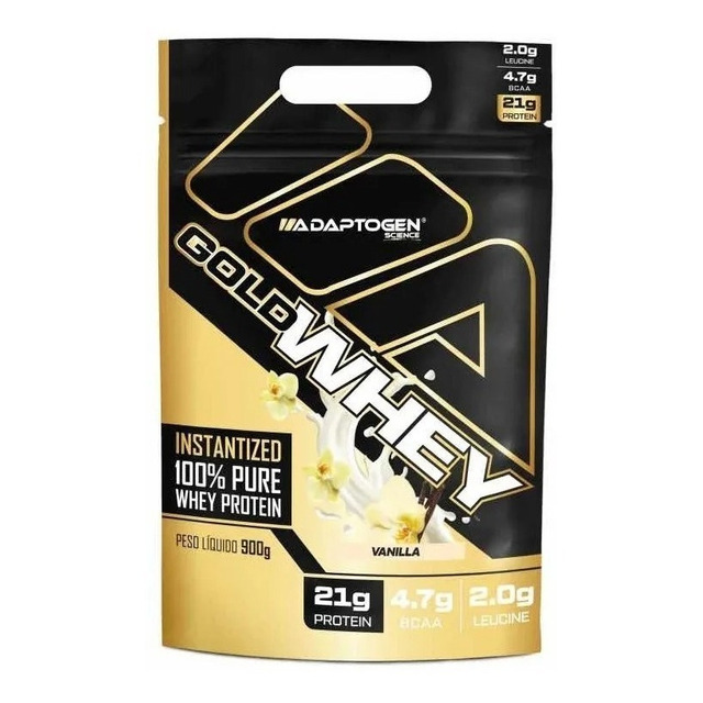 100% Gold Whey Refil Concentrado 900g - Adaptogen Science Sabor Baunilha 100% Gold Whey Refil Concentrado 900g - Adaptogen Science Sabor Baunilha
