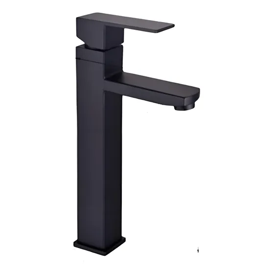 Griferia  Llave Lavamano Monomando Acero Inoxidable Negro