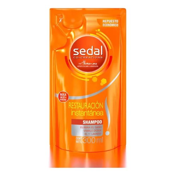 Shampoo sólido Sedal Co-Creations Restauración Instantánea en repuesto de 300mL por 1 unidad