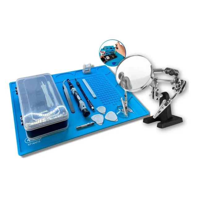 Kit Manta Antiestática Manutenção +chaves + Espátulas + Lupa