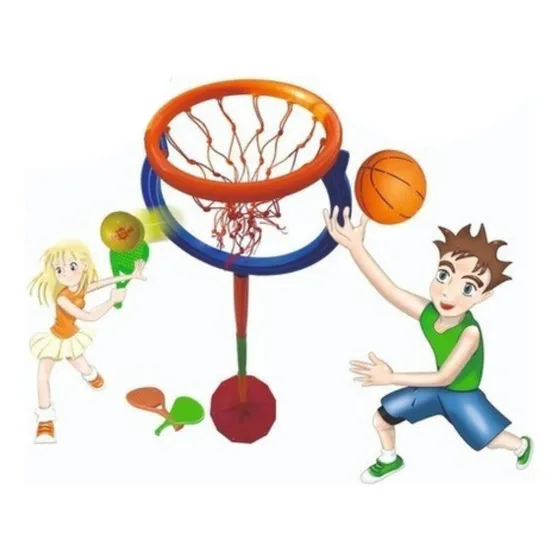 Tenis Orbital Paletas Y Aro De Basquet Con Pelota Juegosol