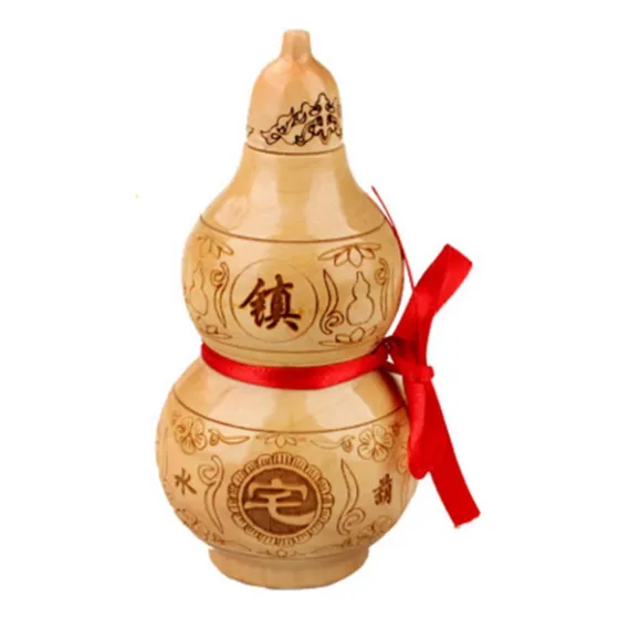 Calabaza De Melocotón Feng Shui Wu Lou De Madera Para Decora