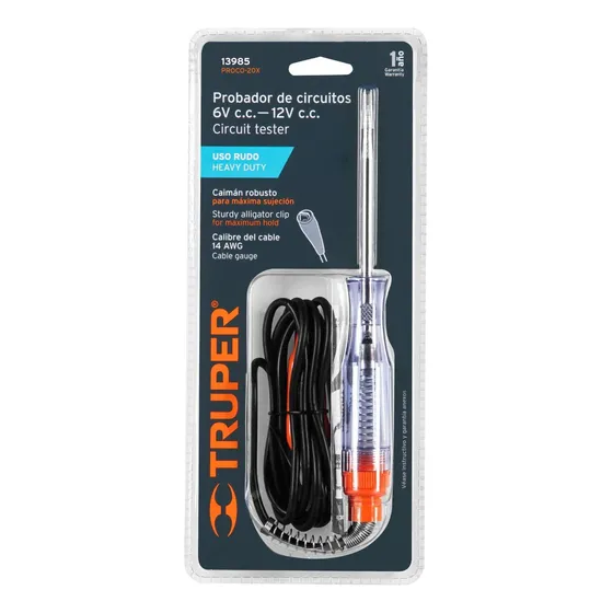 Tester Vehicular Probador De Circuitos 6v / 12v Uso Rudo