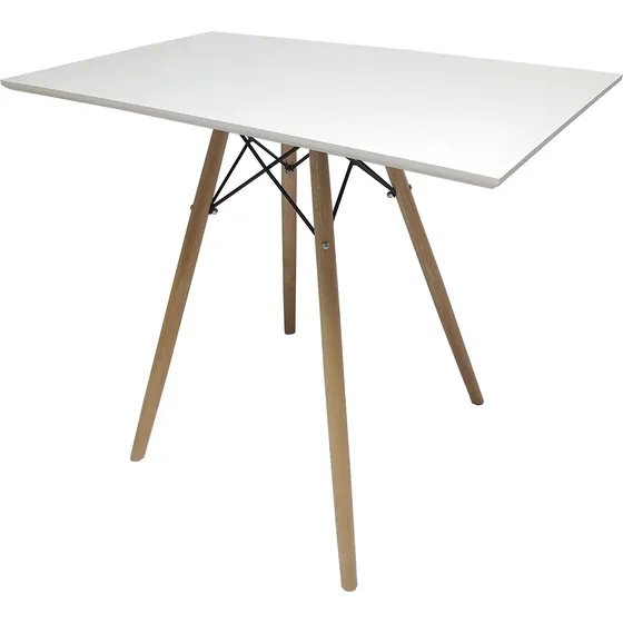 Mesa 90x54 Jantar Retangular Eiffel Pe Palito Cozinha Nc