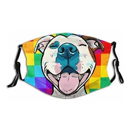Mascarilla Facial Con Sonrisa Yearinspace Paiting Pitbull Mascarilla Facial Con Sonrisa Yearinspace Paiting Pitbull