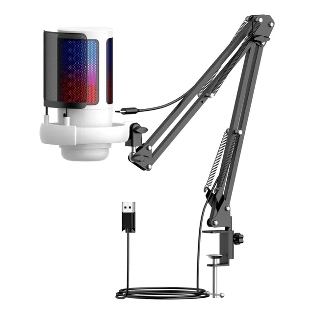 Micrófono Para Grabación Brazo Articulado Usb Pc Celular