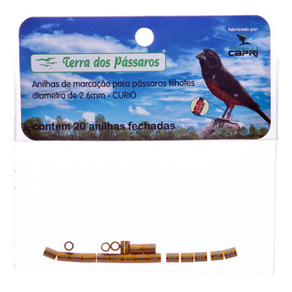 Anilhas Fechadas P/ Marcação 2.6 Mm Curió - 20 Un - Dourado Anilhas Fechadas P/ Marcação 2.6 Mm Curió - 20 Un - Dourado