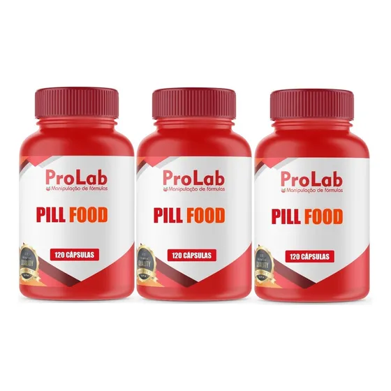 Pillfood Kit C/3 Frascos De C/120 Cápsulas Cada