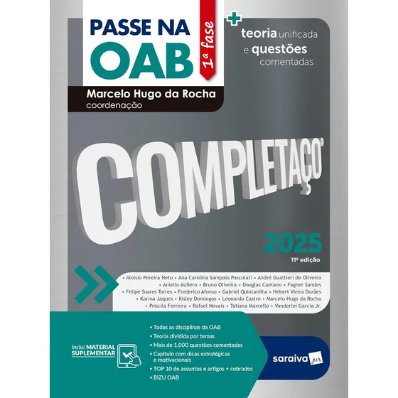 Livro Passe Na Oab 1ª Fase - Completaço - Teoria Unificada E