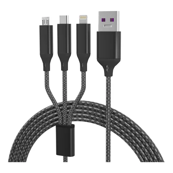 Cable Largo Multiusb Trenzado Nailon Rapido 6a Pd 9.8 Ft