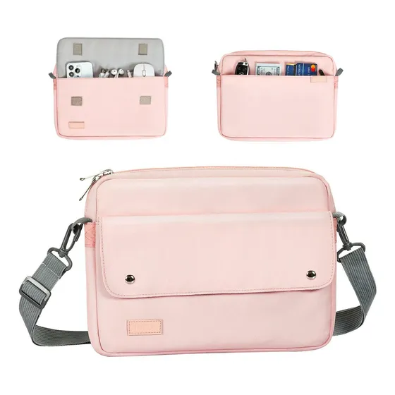 Funda Para Tablet Correa Hombro iPad Pro Air Galaxy Tab Rosa