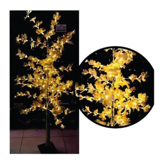 Árbol De Navidad Con Flores Chamizo Luces Led Cálidas