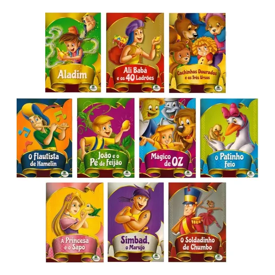 Kits 10 Livros Infantis - Histórias Clássicas - Escolha Sua Coleção