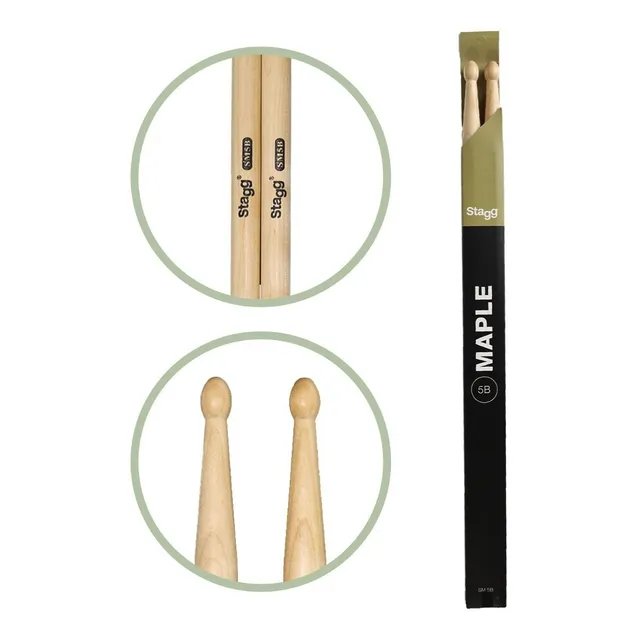 Palillos Stagg Sm5b De Palos Bateria Maple 5b Madera Color Natural