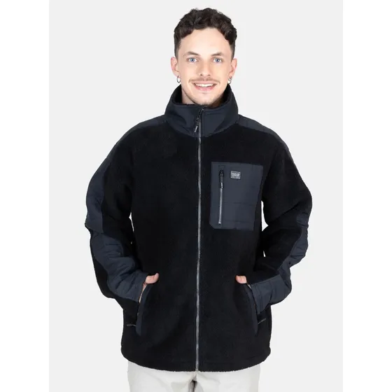 Poleron Bonded Reef Force Negro Hombre Maui And Sons