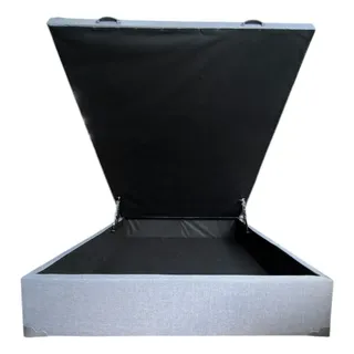 Cama Box Baú Casal Padrão 1.88x1.38 Resistente Pistão A Gás