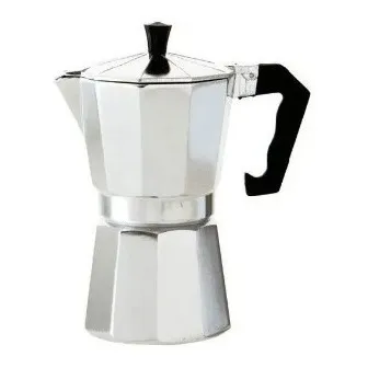 Cafetera Greca De Aluminio De 6 Tazas Marca Sanper Italiana