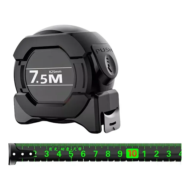 Fita Métrica Métrica De Aço Fluorescente Com Travamento Auto
