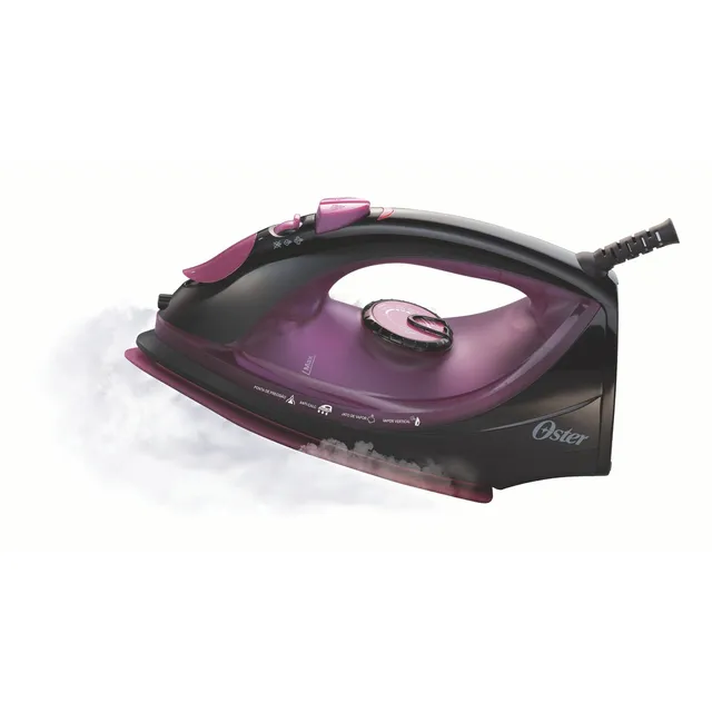 Ferro De Passar Roupa Elétrico A Vapor 5956 Preto E Roxo Oster 127V