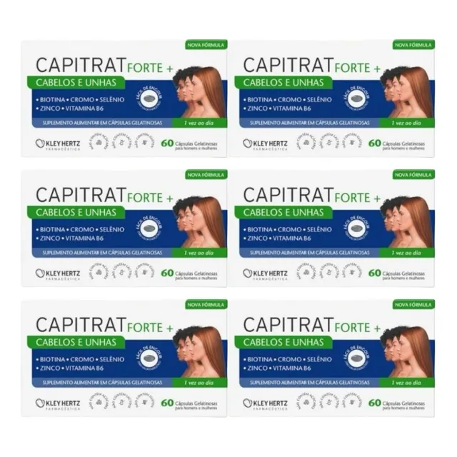 Kit Capitrat Forte + Cabelos E Unhas 6 Caixas 60 Cápsulas Cd