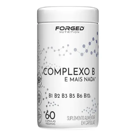 Complexo B Vitaminas B1, B2, B3, B5, B6 e B12 60 Cápsulas - Máxima Concentração - Forged Nutrition