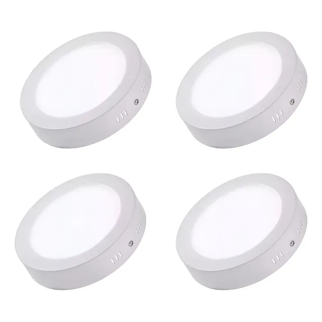 Pack X 4 Unds - Plafón Led Downlight De 12 Watts Adosable