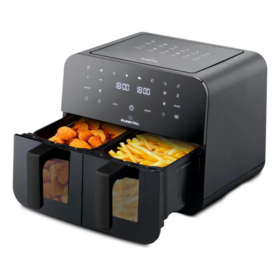 Freidora Sin Aceite Doble 4,5+45 Lts Digital Pk-909 Fd