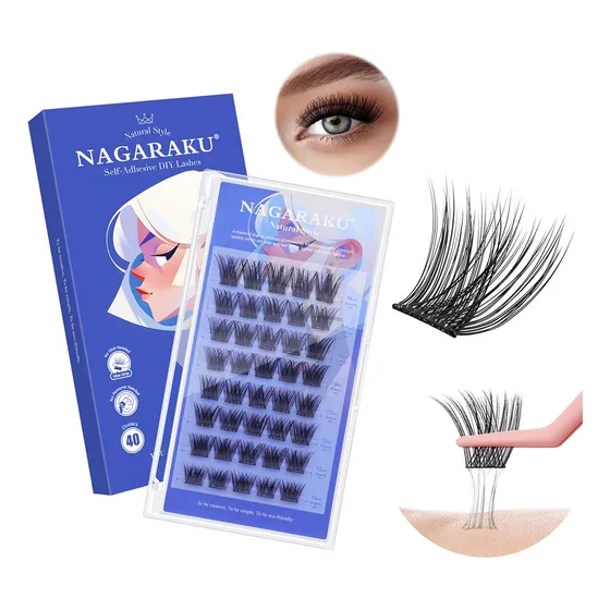 Pestañas De Maquillaje Nagaraku Autoadhesivas Natural Style