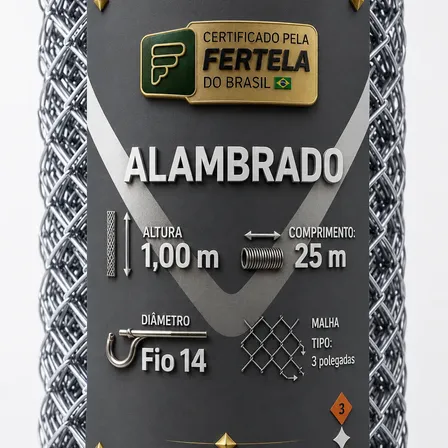 Tela De Alambrado 1,00 X 25 Fio 14 Promoção Limitada Malha 8 Galvanizado