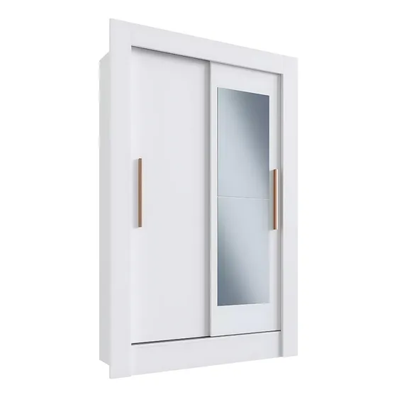 Ropero Placard 2 Puertas Corredizas C/espejo Dormitorio Color Blanco