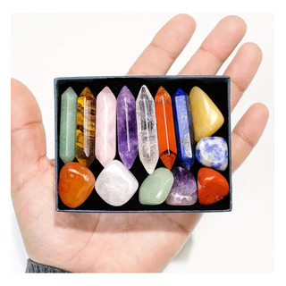 Geoda O Cuarzos De 7 Chakras + 7 Geodas Hexagonales Geoda O Cuarzos De 7 Chakras + 7 Geodas Hexagonales