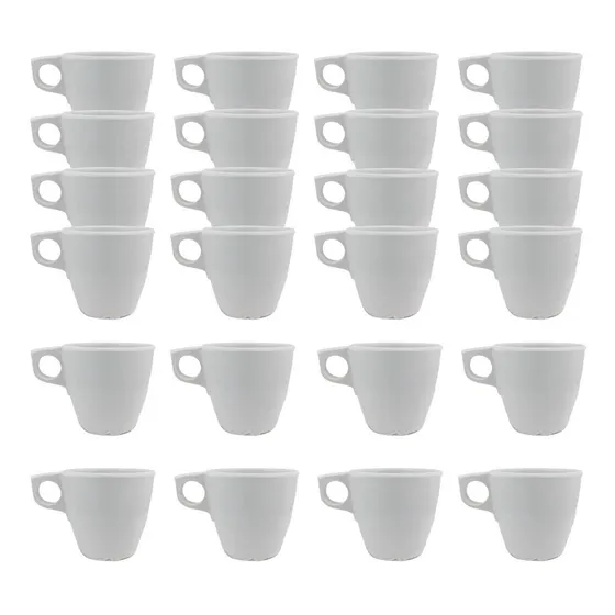 Taza Café Melamina Blanca 200 Ml 24 Incluye Blanco