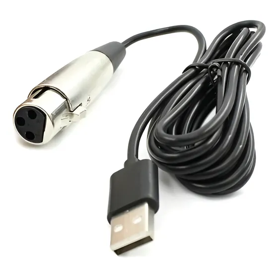 Cabo Xlr-usb Para Microfone Bm800 Usb Sem Interface Waver