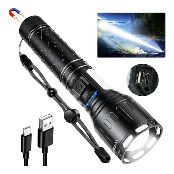 Linterna Morevac De Alta Luminosidad, 100.000 Lúmenes, Recar
