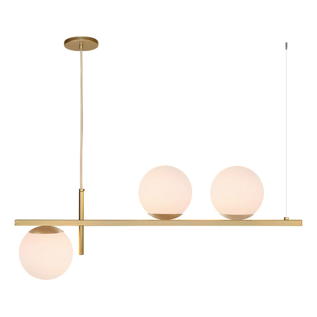 Pendente Jabuticaba Dourado Vidro Globo Fosco Sala Mesa Pendente Jabuticaba Dourado Vidro Globo Fosco Sala Mesa