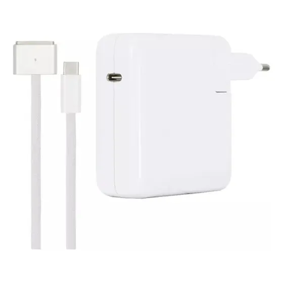 Fonte Carregador 140w Magsafe 3 Macbook Pro Air + Cabo Cor Branco