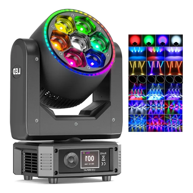 350w Rgbw Cabeza Movil Led Ojo De Abeja Focalizador Luces Dj
