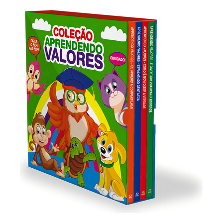 Coleção Aprendendo Valores - Box Com 4 Livrinhos Coleção Aprendendo Valores - Box Com 4 Livrinhos