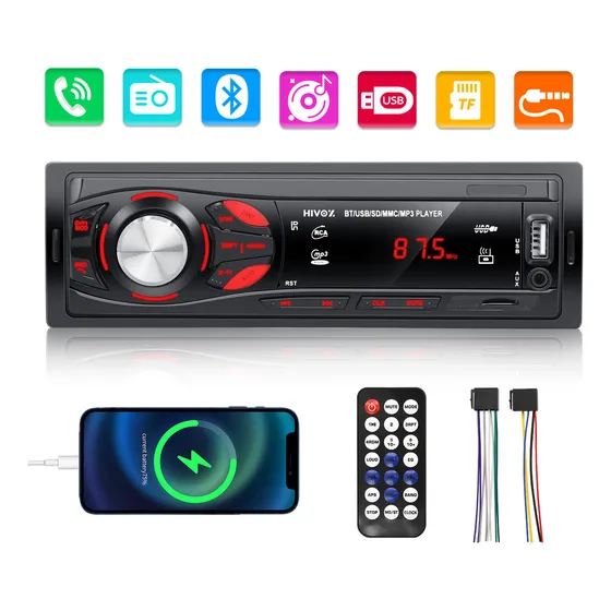 Autoestéreo Reproductor Mp3 Bluetooth Usb Radio Fm Aux